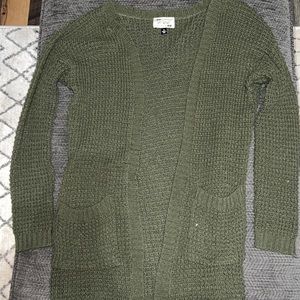Size small Say What green cardigan!